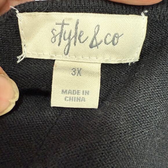 Macy's Style & Co Plus Sweater 3X Thin Knit Boat Neck NEW #G710 - Picture 5 of 6